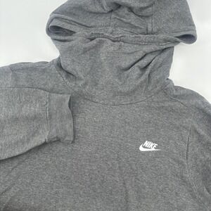 Nike Hoodie Sweatshirt Mens Big 3X Gray Pullover Logo Fleece Kangaroo Pocket